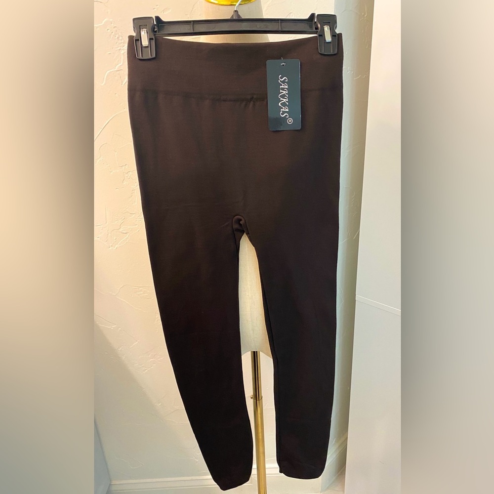 Women’s Fleece Lined Brown Leggings